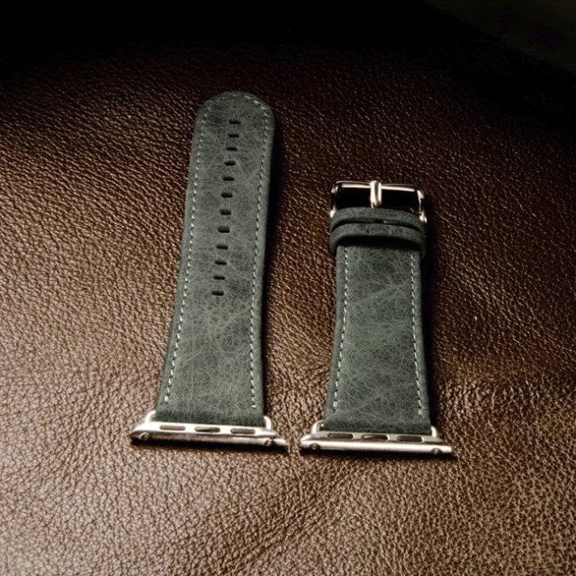 Ремешок iCarer Leather Vintage Genuine для Apple Watch 41 |40 | 38 mm Green (RIW103-GN)