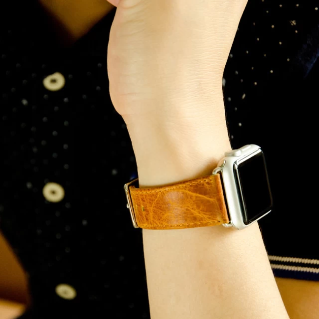 Ремінець iCarer Leather Vintage Wristband для Apple Watch 41 |40 | 38 mm Orange (RIW103-OG)