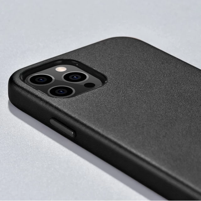 Чехол iCarer для iPhone 12 mini Leather Case Black (WMI1215-BK)