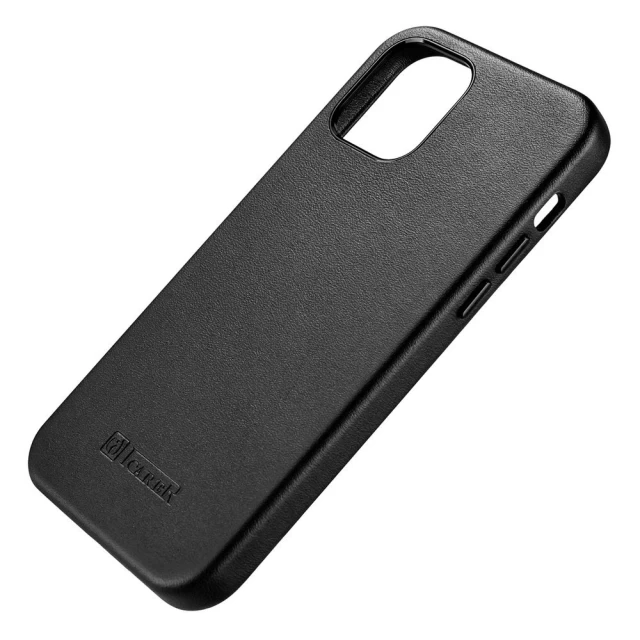 Чехол iCarer для iPhone 12 Pro Max Leather Black (WMI1217-BK)