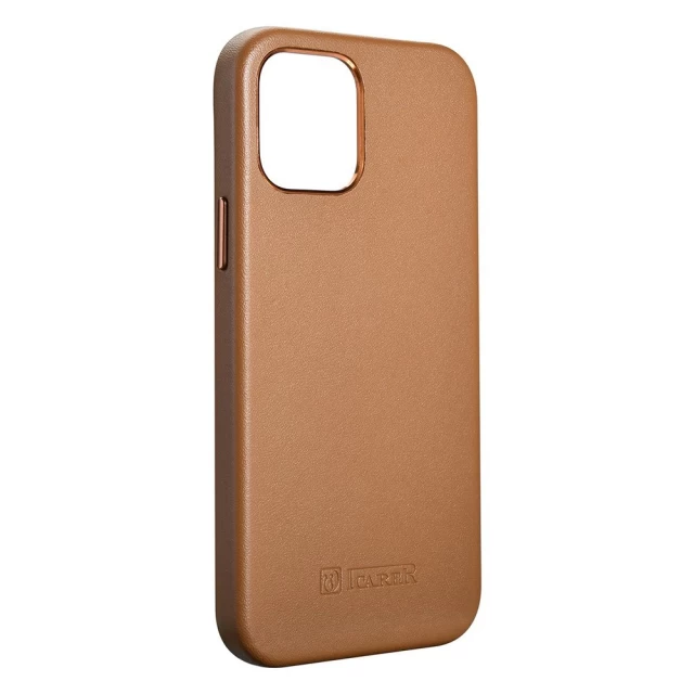 Чохол iCarer для iPhone 12 Pro Max Leather Brown (WMI1217-BN)