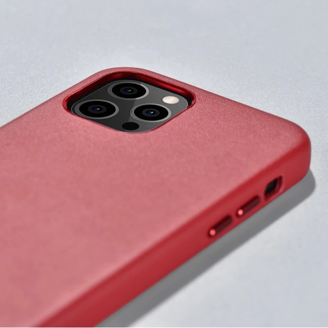 Чехол iCarer для iPhone 12 Pro Max Leather Red (WMI1217-RD)