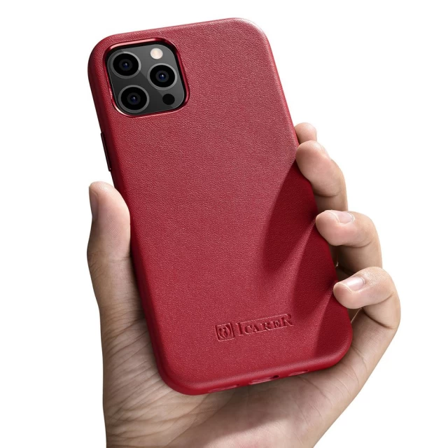 Чехол iCarer для iPhone 12 Pro Max Leather Red (WMI1217-RD)