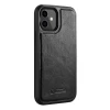 Чехол iCarer для iPhone 12 mini Leather Oil Wax Black (ALI1204-BK)