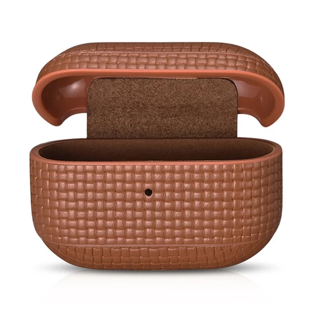 Чохол iCarer для AirPods Pro Leather Woven Brown (WMAP001-BN)