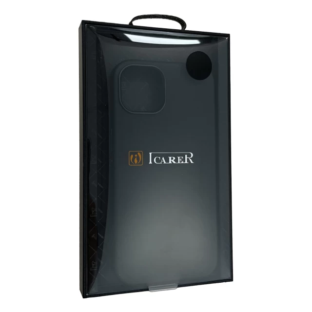 Чохол iCarer для iPhone 13 Leather Case Black (ALI1208-BK)