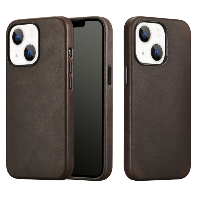 Чехол iCarer для iPhone 13 Leather Case Brown (ALI1208-CO)