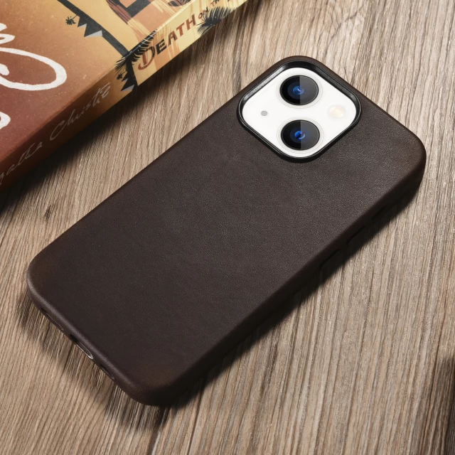 Чехол iCarer для iPhone 13 Leather Case Brown (ALI1208-CO)