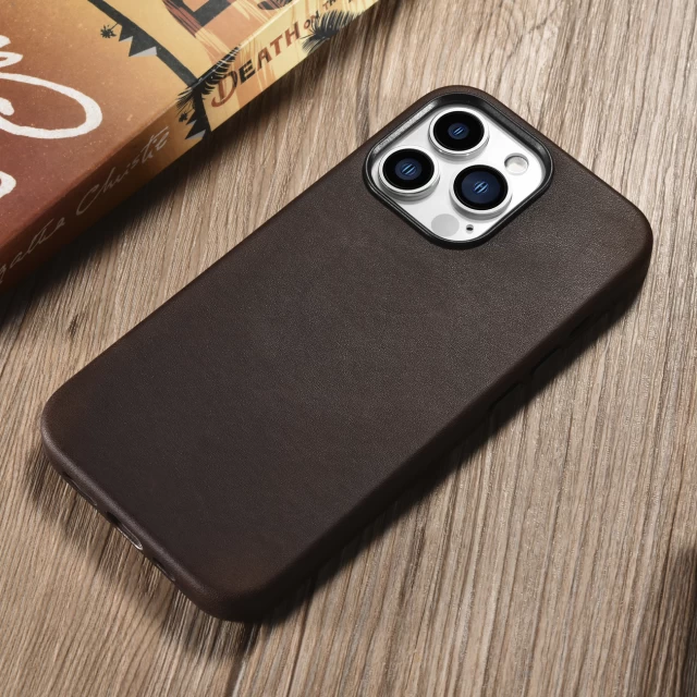 Чохол iCarer для iPhone 13 Pro Leather Case Brown (ALI1209-CO)