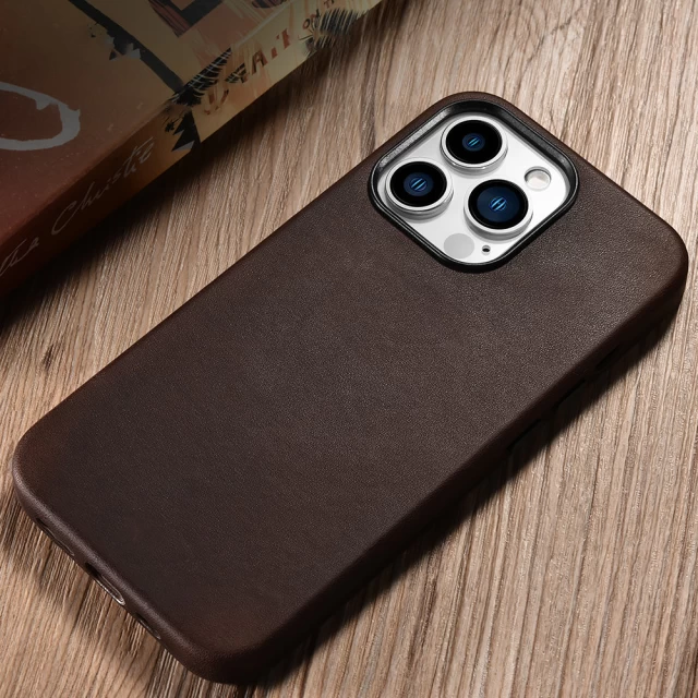 Чохол iCarer для iPhone 13 Pro Leather Case Brown (ALI1209-CO)