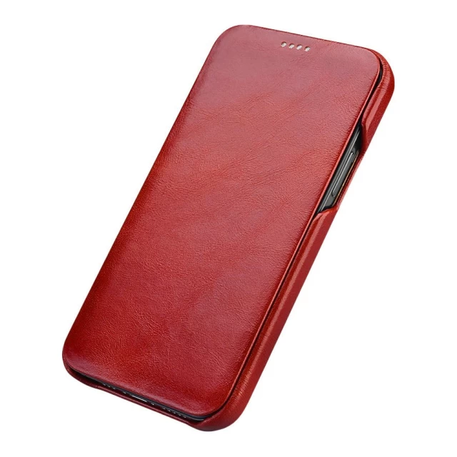 Чехол iCarer для iPhone 12 Pro Max Vintage Folio Red (RIX1202-red)