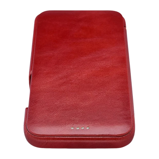 Чохол iCarer для iPhone 12 Pro Max Vintage Folio Red (RIX1202-red)