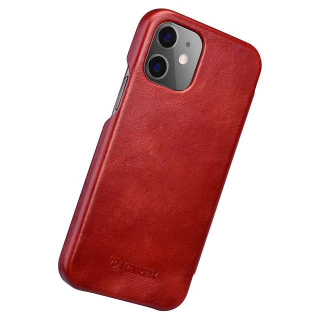 Чехол iCarer для iPhone 12 Pro Max Vintage Folio Red (RIX1202-red)