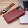 Чехол iCarer для iPhone 12 Pro Max Vintage Folio Red (RIX1202-red)