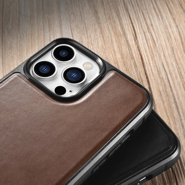 Чехол iCarer для iPhone 12 Pro Max Leather Oil Wax Brown (ALI1214-BN)