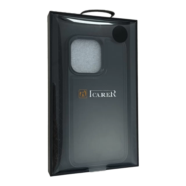 Чехол iCarer для iPhone 13 Pro Max Leather Oil Wax Black (ALI1214-BK)