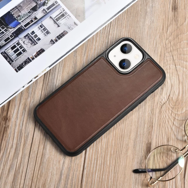 Чохол iCarer для iPhone 13 mini Leather Oil Wax Brown (ALI1211-BN)
