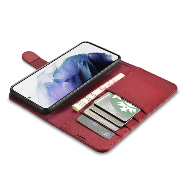 Чохол-гаманець iCarer для Samsung Galaxy S22 Plus Haitang Red (AKSM05RD)