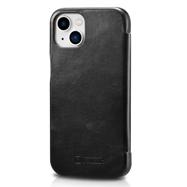 Чехол iCarer для iPhone 13 Vintage Folio Black (RIX1302-BK)