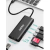 USB-хаб Choetech 6-in-1 USB-C to 2xUSB-A/HDMI/USB-C/Ethernet/SD Grey (HUB-M05BK)