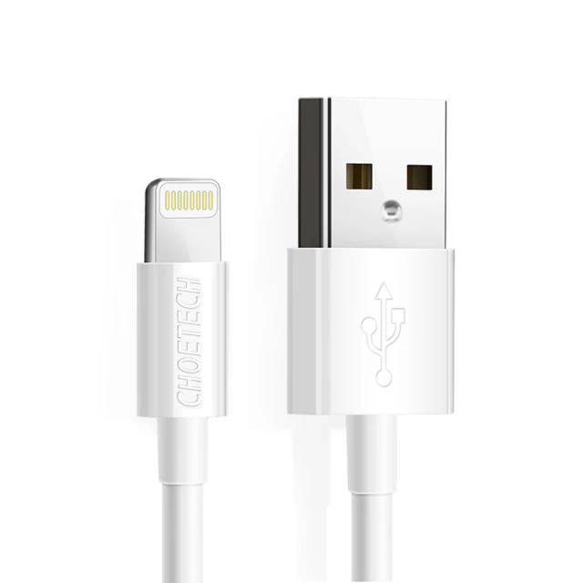 Кабель Choetech Certified USB-A to Lightning 1.8m White (IP0027)