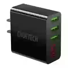 Мережевий зарядний пристрій Choetech 15W 3xUSB-A Black (C0026)