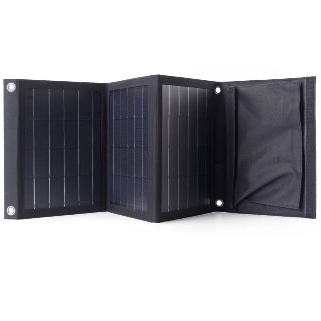 Складний сонячний зарядний пристрій Choetech Solar Charger 2xUSB-A 22W Black (SC005)