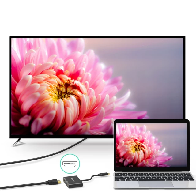 Адаптер Choetech USB-C to HDMI/VGA Black (HUB-M17)