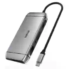 USB-хаб Choetech 9-in-1 USB-C to 3xUSB-A/Ethernet/USB-C/VGA/HDMI/SD/TF Grey (HUB-M15 gray)
