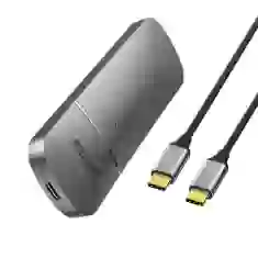 Отсек для диска Choetech NvMe SSD M-Key/B+M Key M.2 USB-C Grey with USB-C to USB-C Cable (PC-HDE16)
