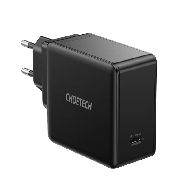Сетевое зарядное устройство Choetech PD 60W USB-C Black (Q4004-EU)