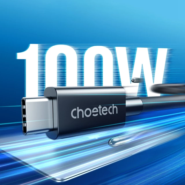 Кабель Choetech Thunderbolt USB-C to USB-C 100W 0.8m Black (A3010)