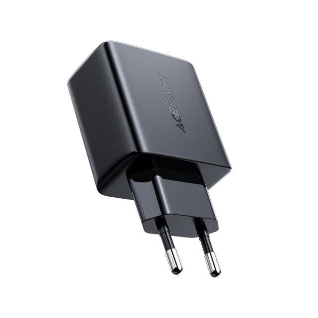 Мережевий зарядний пристрій Acefast A5 QC 32W USB-C | USB-A Black (A5 black)