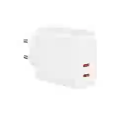Мережевий зарядний пристрій Acefast A9 QC 40W 2x USB-C White (A9 white)