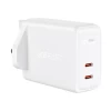 Мережевий зарядний пристрій Acefast A12 QC UK 40W 2xUSB-C White (A12 white)