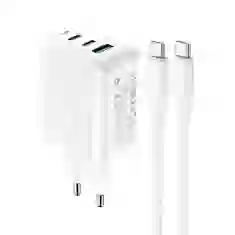 Мережевий зарядний пристрій Acefast A13 QC 65W 2xUSB-C | USB-A with USB-C to USB-C Cable White (A13 white)