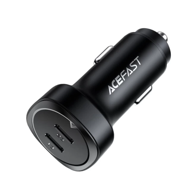 Автомобильное зарядное устройство Acefast B2 Quick Charge 2xUSB-С 72W Black (B2 Black)