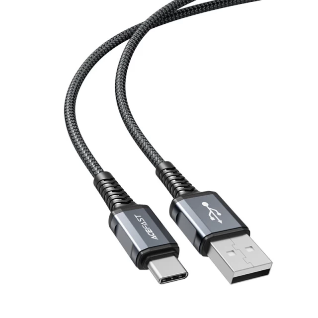 Кабель Acefast USB-A to USB-C 1.2m Space Grey (C1-04-A-C deep space gray)