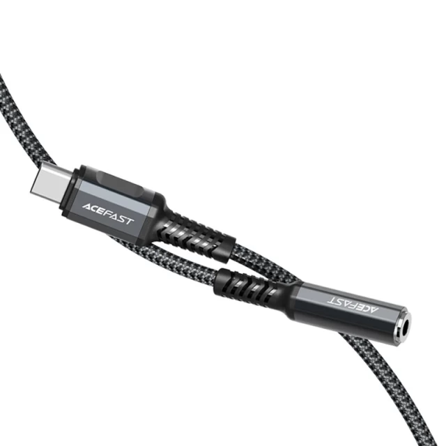 Адаптер Acefast USB-C to 3.5mm Mini Jack 0.18m Space Grey (C1-07-C-3,5mm deep space gray)