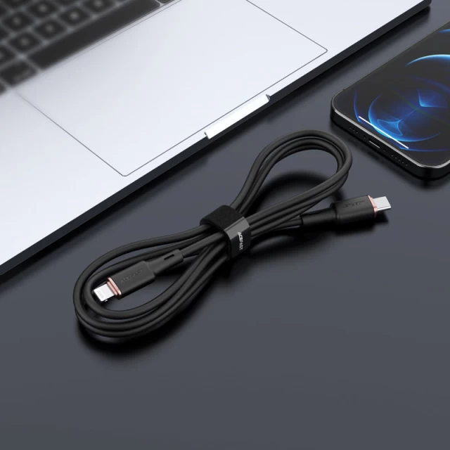 Кабель Acefast MFI USB-C to Lightning 1.2m 30W Black (C2-01 Black)