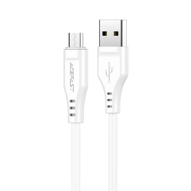 Кабель Acefast USB-A to microUSB 1.2m White (C3-09 White)