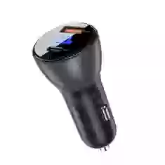 Автомобільний зарядний пристрій Acefast B6 Quick Charge USB-A/USB-C 63W Black (B6 Transparent Black)