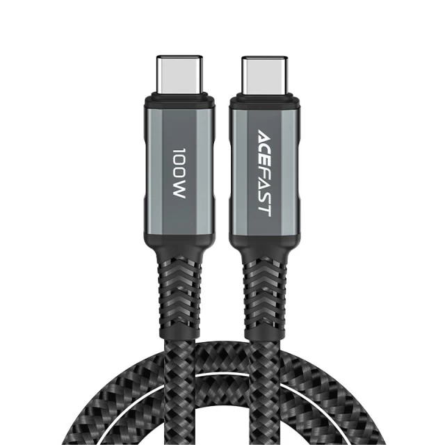 Кабель Acefast USB-C to USB-C 2m 100W Space Grey (C4-03-C-C deep space gray)
