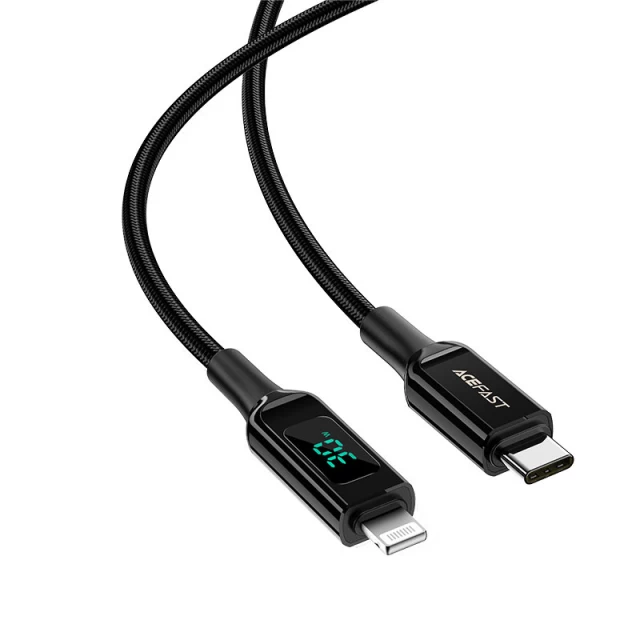 Кабель Acefast MFI USB-C to Lightning 1.2m 30W Black (C6-01 Black)