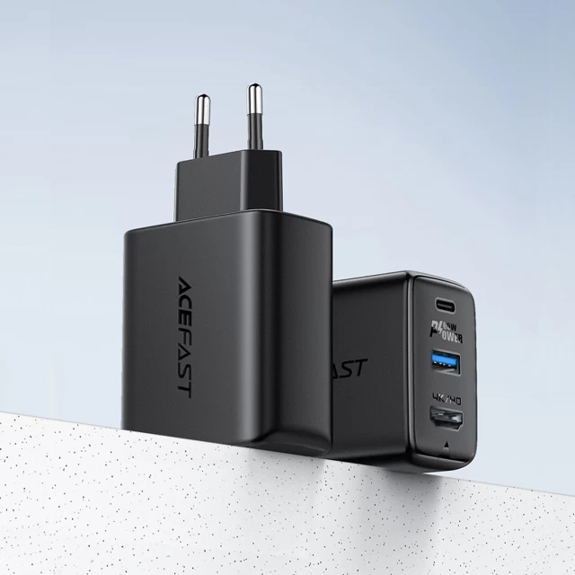 Мережевий зарядний пристрій Acefast A17 65W USB-C | USB-A | HDMI with USB-C to USB-C Cable Black (A17 black)