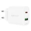 Сетевое зарядное устройство Acefast A25 QC 20W USB-C | USB-A White (A25 white)
