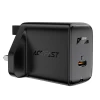 Мережевий зарядний пристрій Acefast A24 QC UK 30W USB-C Black (A24 black)