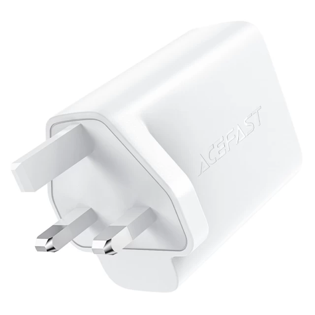 Сетевое зарядное устройство Acefast A32 QC UK 50W 2xUSB-C White (A32 white)