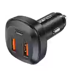 Автомобільний зарядний пристрій Acefast B9 Quick Charge 2xUSB-A/USB-C 66W Black (B9 Black)