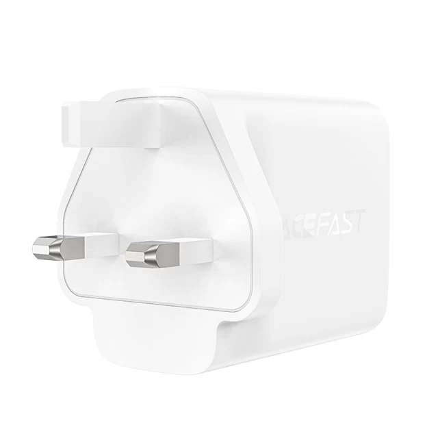 Сетевое зарядное устройство Acefast A44 UK 65W 2xUSB-C | USB-A White (A44-white)
